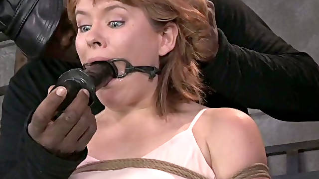 White ginger bitch Claire Robbins enjoyed incredibly hard sex with her black BDSM man