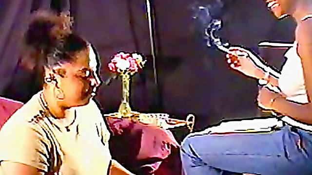 Amateur black girls make smoking porn