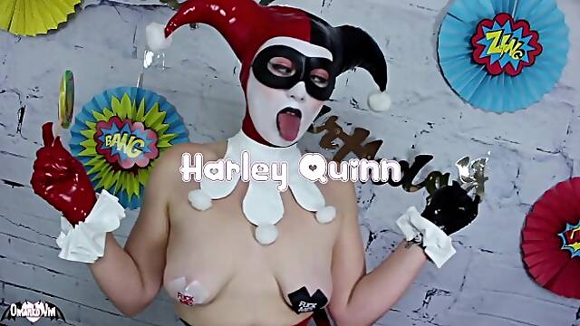 Harley Quinn Birthday Clown TEASER OmankoVivi Creampie Panty Stuffing Clown