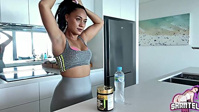 I Drink Pre WorkOut Before This Epic Deepthroat Blowjob! I Keep Sucking After He Cums In My Mouth!