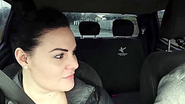 Fucking the husbands friend in the back seat of his car while his driving xxx