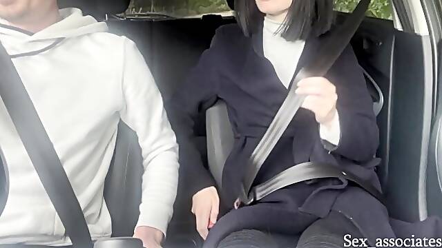 First dogging. The cuckold husband watches how his wife sucks strangers dick