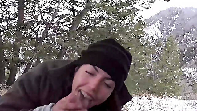 In The Snow Brian Fucks Coed Rachel Rivers As She Moans With Pleasure!