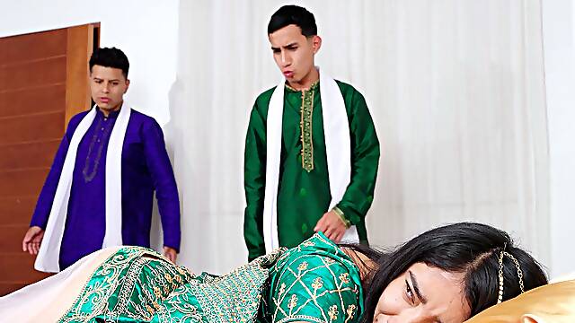 Indian Stepbrothers Take Advantage of Their Stepmother