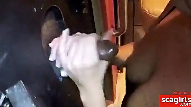 Girly milking some cocks at the gloryhole