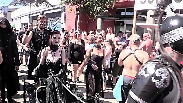 Brunette Flashing Her Titties And Pussy Outdoors In Public