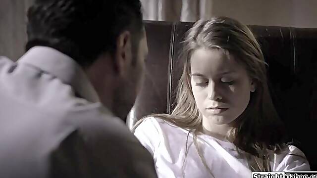 Psychiatrist dominates troubled teen and she bites his rod