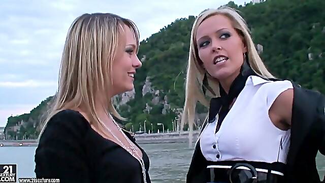 Blue Angel and Sophie Moone drill on a boat with a great passion