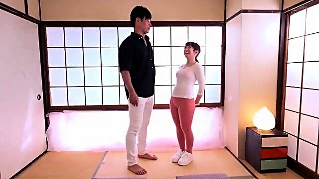 Subtitled tan Japanese amateur double handjob blowjob