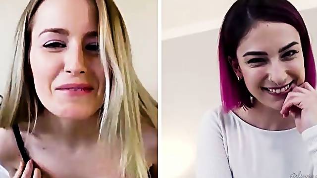 Scarlett Sage and Kristen Scott are fucking during social distancing