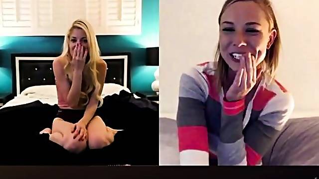 Two playful girlfriends Aidra Fox and Charlotte Stokely fuck on the webcam