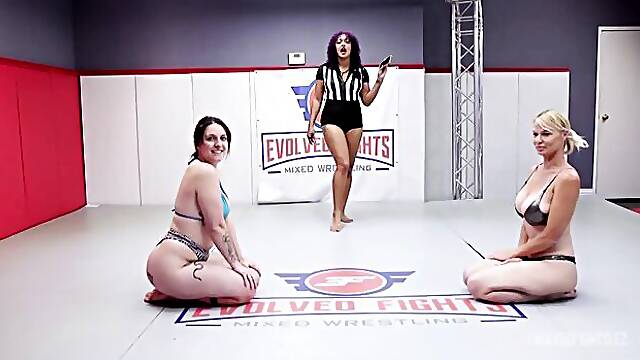 London River Scissors Through Naked Lesbian Wrestling