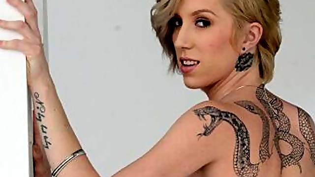 Tattooed blonde Maia Davis likes intensive anal sex so much