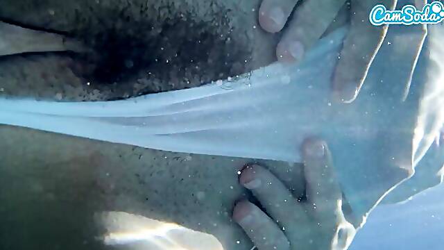 Sex underwater action with tough baby from Cam Soda