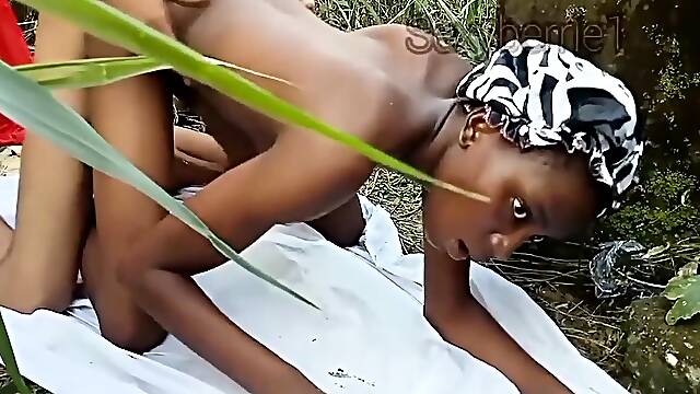 Adaobi Caught Pissing In A Farm Land And Got Her Pussy