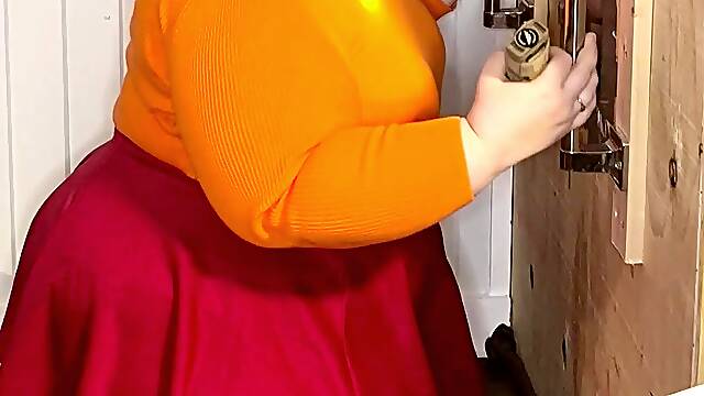 Jinkies- it looks to me like Velma had fun at my glory hole
