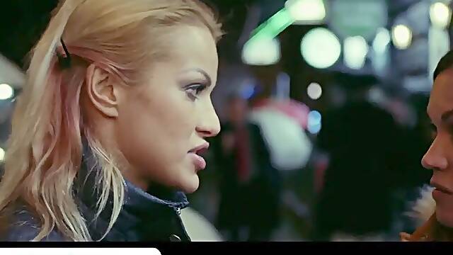 Dark haired Alyssa Reece & blonde Cherry Kiss dirty lesbo drool have fun spit in mouths Pussy Licking intense climaxes – benefit monkey