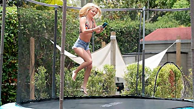 Trampoline Cock Worship