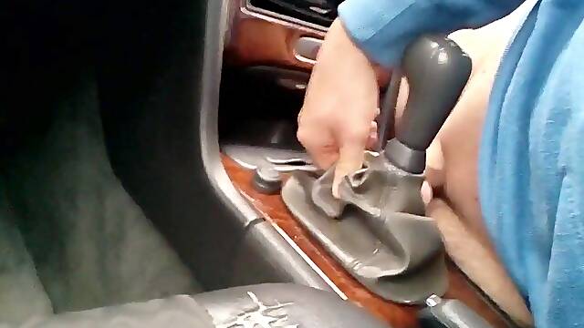 Car fuck  gear shifter  volvo v70 fick woman