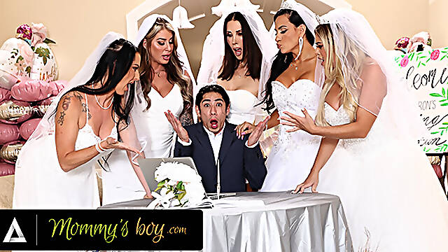 MOMMY'S BOY - Furious MILF Brides Reverse Gangbang Hung Wedding Planner For Wedding Planning...