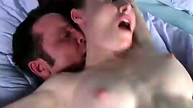 Beautiful and really sexy pale whore wife gets brutally fucked doggy style