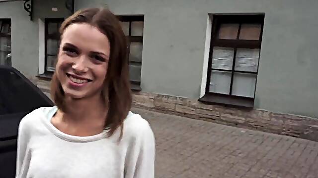 Angelic Emma with curvy natural tits enjoys every second