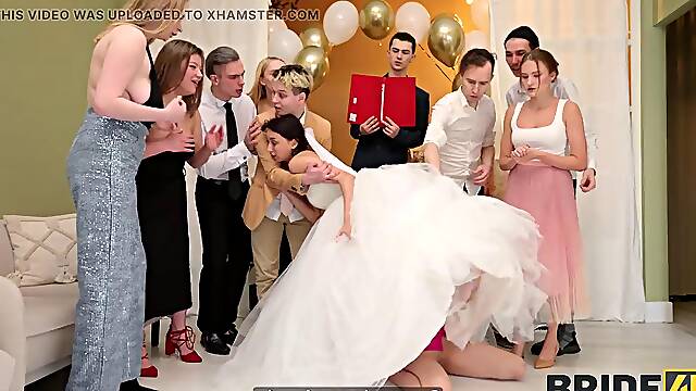 BRIDE4K. We were horny and got caught together