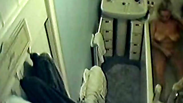 Spycam in my home bathroom caught mom masturbating