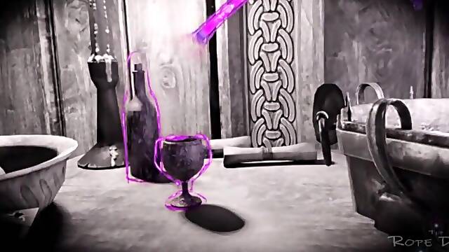 [3D] Triss Merigold from Witcher 3 conjures up tentacles to fuck her