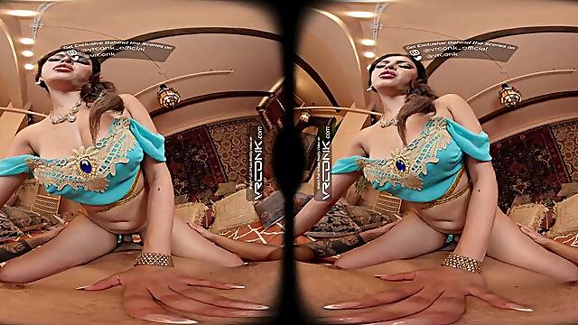 VR Conk Jasmine and Aladdin porn parody with hot - Sophia Leone in VR porn