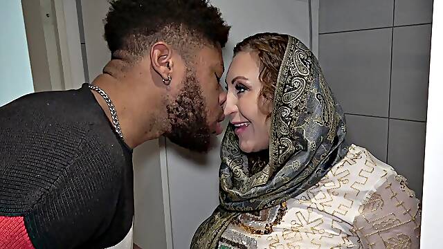 Hijabi Stepmom Julia North Fucks Stepsons BBC in Laundry