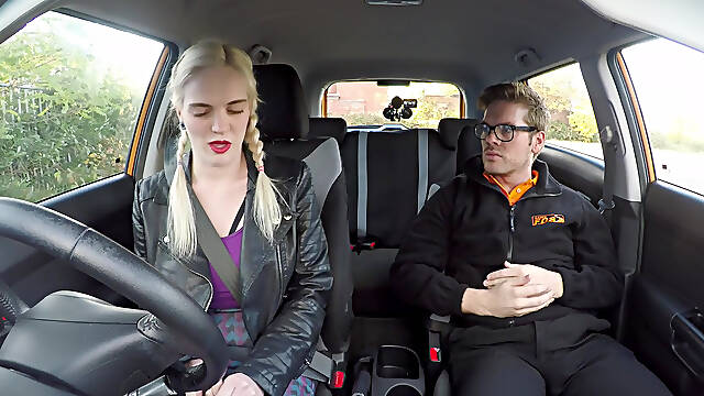 All dressed up Carly seduces driving instructor