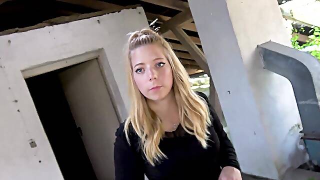 VIRGINAL? DAMSEL ALONE IN A LOST PLACE PLOWED BY two HARD-ONS