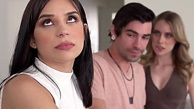 Tight stepmom makes tighter GF kind of jealous here