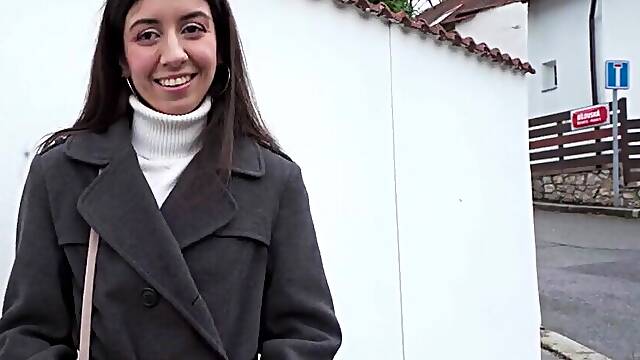 Ugly teen is lucky to get her first sex on a cold day