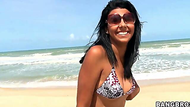 What a wondering beach in Brazil, Tony was trying to relax on a vacation. A dude brings Bruna...