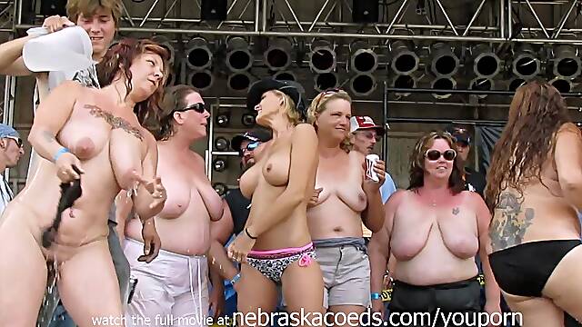 Experience the wild side of a real woman at the Midwest Biker Rally. From her big assets to her...