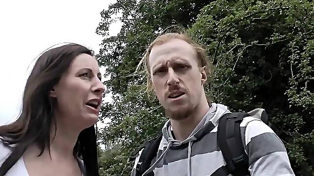 English milf sucking dick with lace gloves on