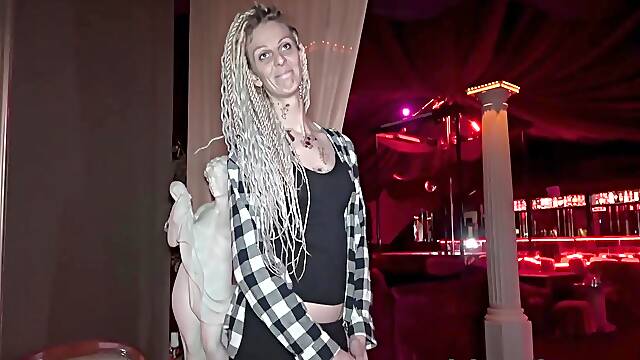 Hippie Lillie Blue Fucked With Her Dreadlocks By The Owner At