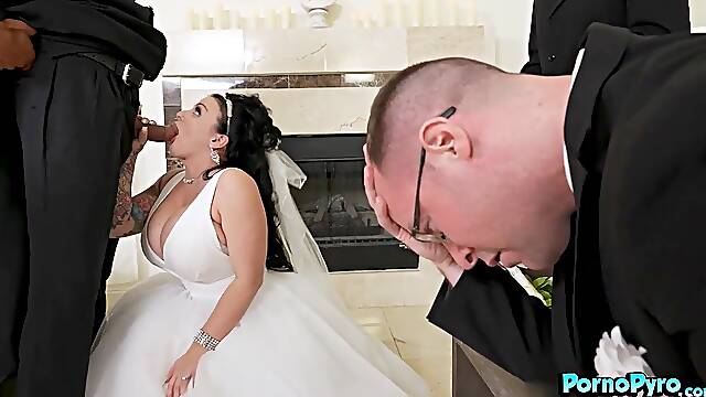 Bride Payton Preslee Gets Fucked By The Black Preacher And Witness