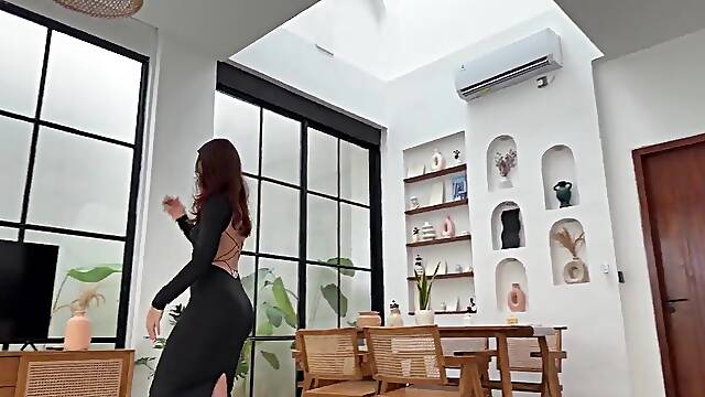 The stepson was sure that he was home alone