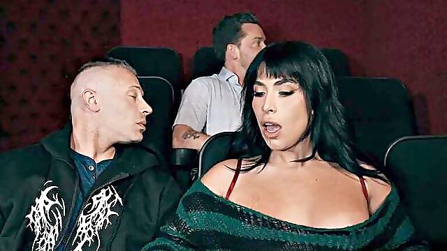 Trans babe wants to bang in a theater