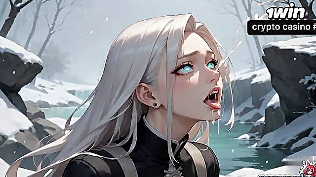 Frozen Milk Flood: Schoolgirls Snowy Squirting Orgasm