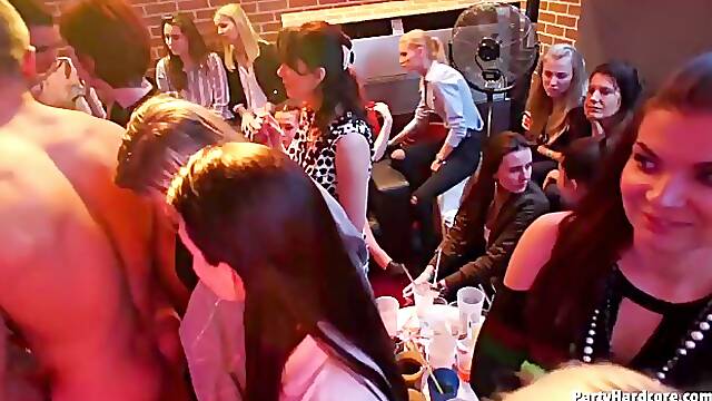 Tipsy babes and horny guys are about to turn a birthday party into a massive orgy