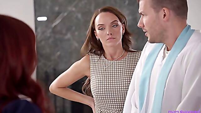 Hot foursome fuck with busty MILFs Pristine Edge and Odette Fox