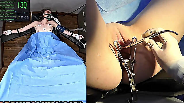 Lilly Jade submits to medical exam with latex glove fetish