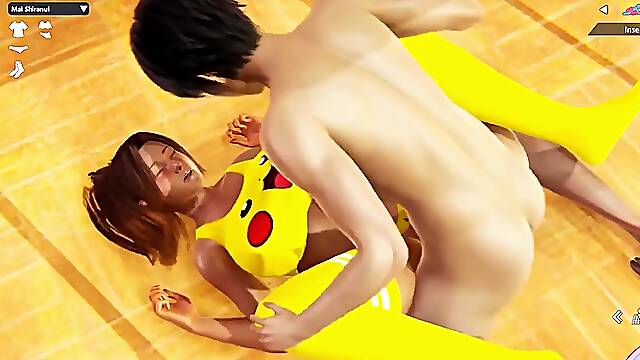 Animated 3D cuties practice their skills in a spicy anime world