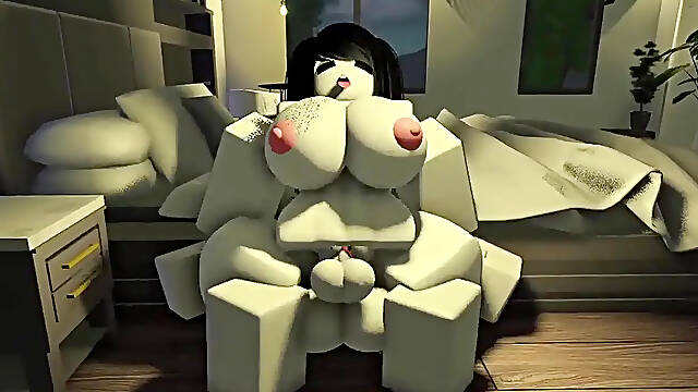 Curvy 3D babe rides huge cock, gets creampied