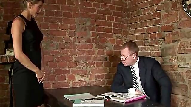 Secretary stripped and spanked in the office by strict boss