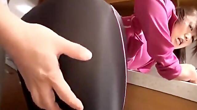 Japanese spandex fuck
